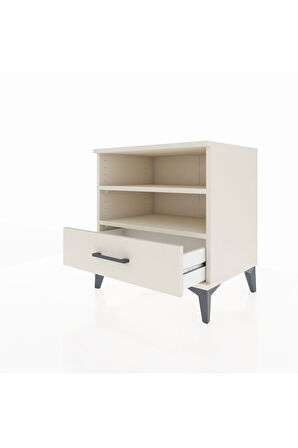 Hyperion Komodin 2 Raflı Tek Çekmeceli 60x44x64 Aytaşı-Aytaşı