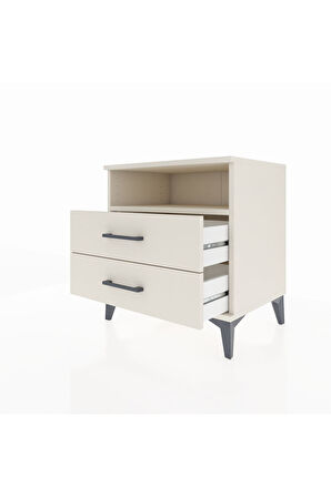 Hyperion Komodin Tek Raflı 2 Çekmeceli 60x44x64 Aytaşı-Aytaşı