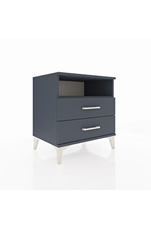 Hyperion Komodin Tek Raflı 2 Çekmeceli 60x44x64 Antrasit-Antrasit