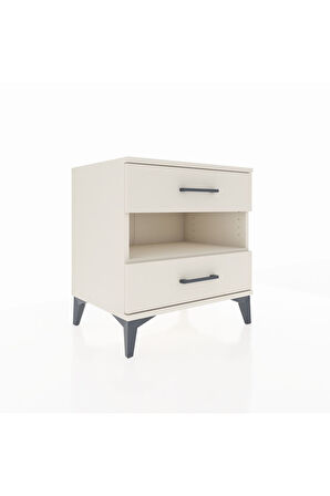 Hyperion Komodin Tek Raflı 2 Çekmeceli 60x44x64 Aytaşı-Aytaşı