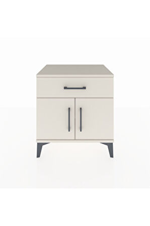 Hyperion Komodin Tek Raflı Tek Çekmeceli 2 Kapaklı 60x44x64 Aytaşı-Aytaşı