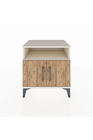 Hyperion Komodin 2 Raflı 2 Kapaklı 60x44x64 Aytaşı-Çam