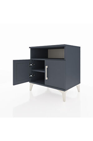 Hyperion Komodin 2 Raflı 2 Kapaklı 60x44x64 Antrasit-Antrasit