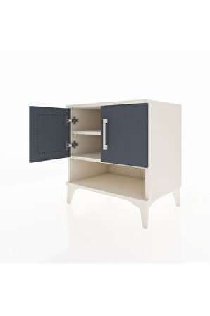 Hyperion Komodin 2 Raflı 2 Kapaklı 60x44x64 Aytaşı-Antrasit