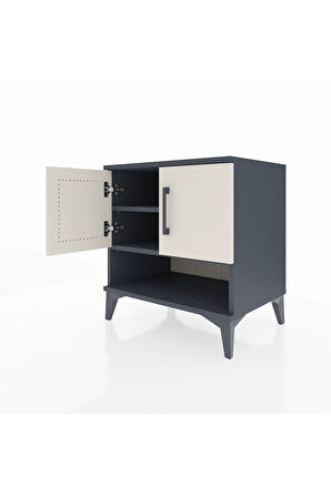 Hyperion Komodin 2 Raflı 2 Kapaklı 60x44x64 Antrasit-Aytaşı