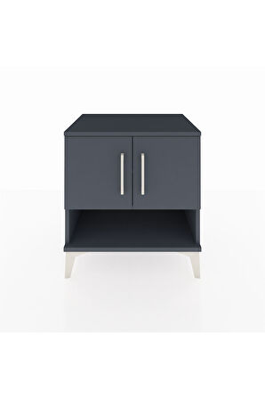 Hyperion Komodin 2 Raflı 2 Kapaklı 60x44x64 Antrasit-Antrasit