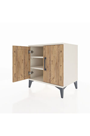 Hyperion Komodin 2 Raflı 2 Kapaklı 60x44x64 Aytaşı-Çam