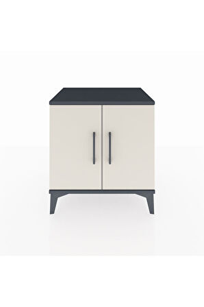 Hyperion Komodin 2 Raflı 2 Kapaklı 60x44x64 Antrasit-Aytaşı