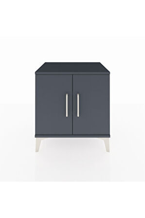 Hyperion Komodin 2 Raflı 2 Kapaklı 60x44x64 Antrasit-Antrasit