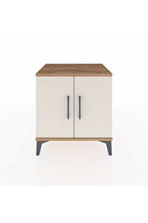 Hyperion Komodin 2 Raflı 2 Kapaklı 60x44x64 Çam-Aytaşı