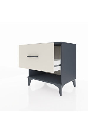 Hyperion Komodin Tek Çekmeceli 60x44x64 Antrasit-Aytaşı