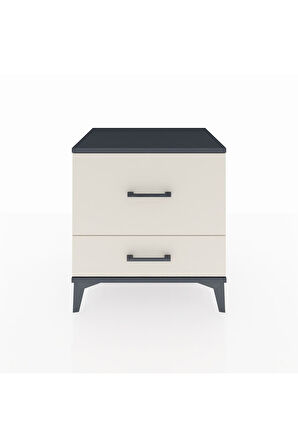 Hyperion Komodin 2 Çekmeceli 60x44x64 Antrasit-Aytaşı