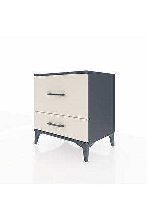 Hyperion Komodin 2 Çekmeceli 60x44x64 Antrasit-Aytaşı