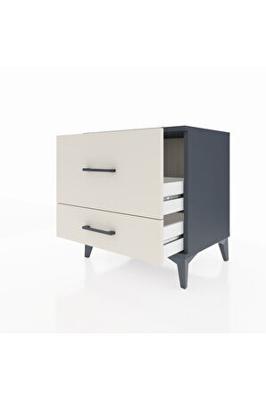 Hyperion Komodin 2 Çekmeceli 60x44x64 Antrasit-Aytaşı