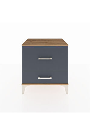 Hyperion Komodin 2 Çekmeceli 60x44x64 Çam-Antrasit