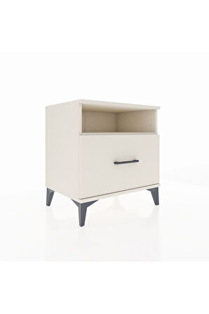 Hyperion Komodin Tek Raflı Tek Çekmeceli 60x44x64 Aytaşı-Aytaşı