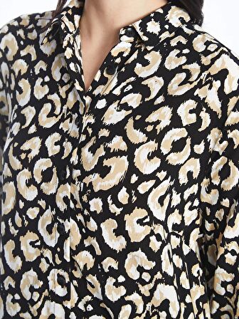 Desenli Uzun Kollu Kadın Gömlek