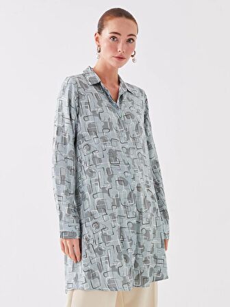Desenli Kadın Gömlek Tunik
