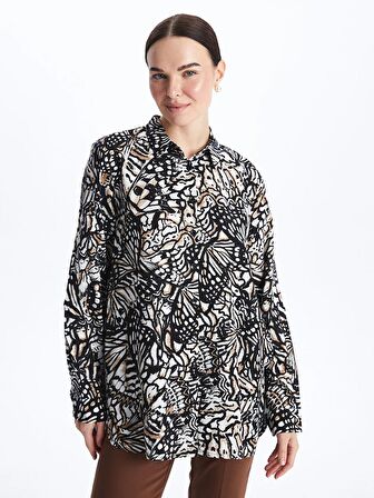 Desenli Kadın Gömlek Tunik
