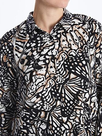 Desenli Kadın Gömlek Tunik