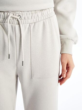 Kadın Beli Lastikli Düz Jogger Eşofman Altı