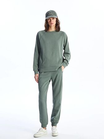 Bisiklet Yaka Oversize Kadın Sweatshirt