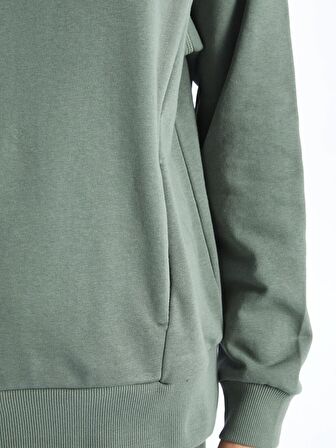 Bisiklet Yaka Oversize Kadın Sweatshirt