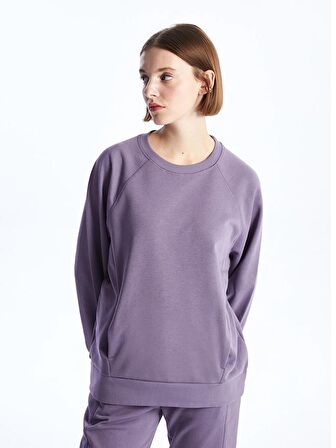 Bisiklet Yaka Oversize Kadın Sweatshirt