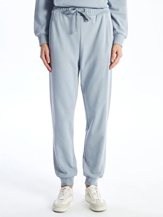 Kadın Beli Lastikli Düz Jogger Eşofman Altı