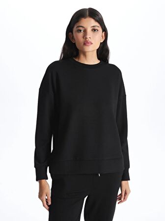 Bisiklet Yaka Oversize Kadın Sweatshirt