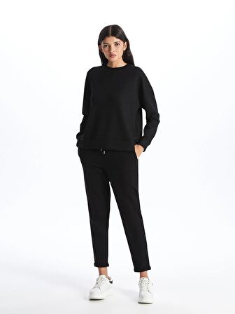 Bisiklet Yaka Oversize Kadın Sweatshirt