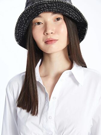 Düz Uzun Kollu Crop Poplin Kadın Gömlek