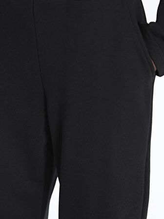 Kadın Beli Lastikli Düz Jogger Eşofman Altı