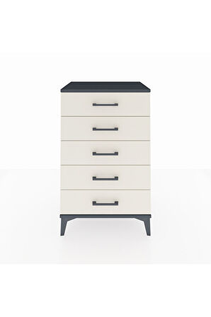 Hyperion Komodin 5 Çekmeceli 60x44x96 Antrasit-Aytaşı