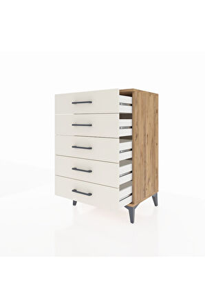 Hyperion Komodin 5 Çekmeceli 60x44x96 Çam-Aytaşı