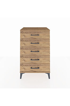 Hyperion Komodin 5 Çekmeceli 60x44x96 Çam-Çam