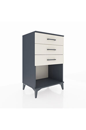 Hyperion Komodin 3 Çekmeceli 60x44x96 Antrasit-Aytaşı