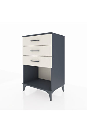 Hyperion Komodin 3 Çekmeceli 60x44x96 Antrasit-Aytaşı