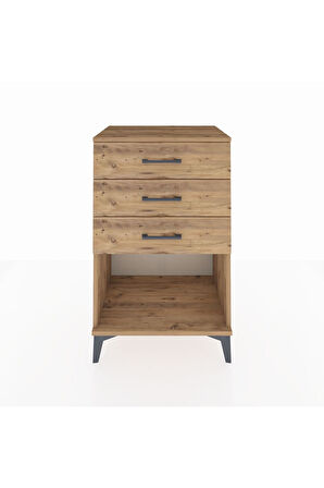 Hyperion Komodin 3 Çekmeceli 60x44x96 Çam-Çam