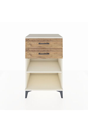 Hyperion Komodin Tek Raflı 2 Çekmeceli 60x44x96 Aytaşı-Çam
