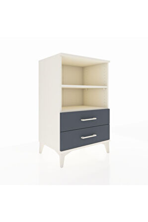 Hyperion Komodin 2 Raflı 2 Çekmeceli 60x44x96 Aytaşı-Antrasit