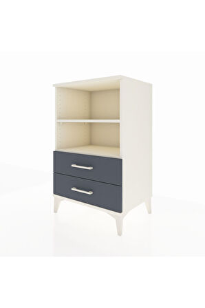 Hyperion Komodin 2 Raflı 2 Çekmeceli 60x44x96 Aytaşı-Antrasit