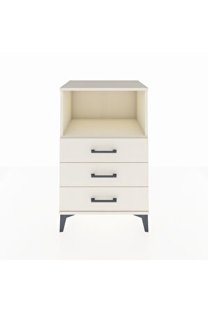 Hyperion Komodin Tek Raflı 3 Çekmeceli 60x44x96 Aytaşı-Aytaşı