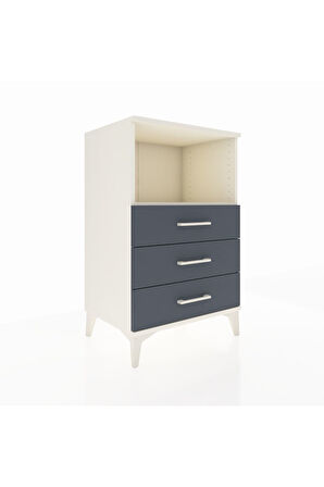 Hyperion Komodin Tek Raflı 3 Çekmeceli 60x44x96 Aytaşı-Antrasit
