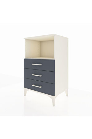 Hyperion Komodin Tek Raflı 3 Çekmeceli 60x44x96 Aytaşı-Antrasit
