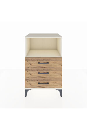 Hyperion Komodin Tek Raflı 3 Çekmeceli 60x44x96 Aytaşı-Çam
