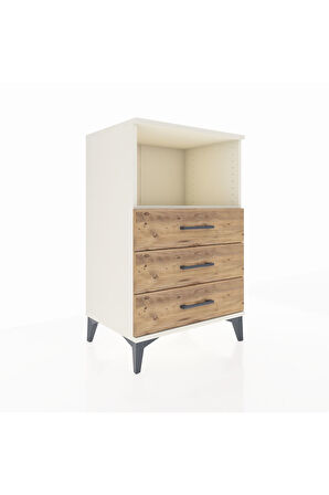 Hyperion Komodin Tek Raflı 3 Çekmeceli 60x44x96 Aytaşı-Çam