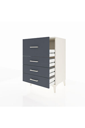 Hyperion Komodin 4 Çekmeceli 60x44x96 Aytaşı-Antrasit