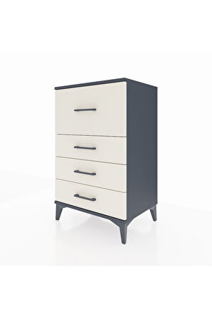 Hyperion Komodin 4 Çekmeceli 60x44x96 Antrasit-Aytaşı