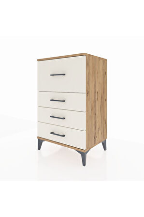 Hyperion Komodin 4 Çekmeceli 60x44x96 Çam-Aytaşı